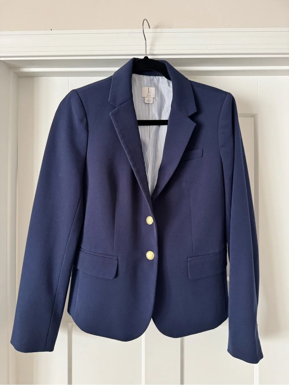 J. Crew Navy Blazer with Gold Buttons